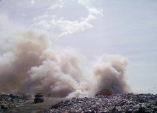 Пожар на городской свалке