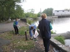 Мусор на берегах Механического пруда 010