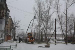 Спиливают тополя