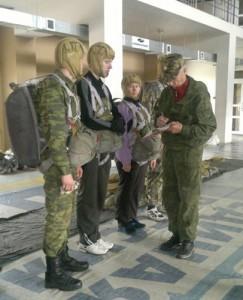 Команда "Родника" готовится к прыжку