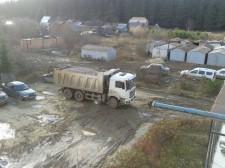 Дорогу разрушили большегрузы