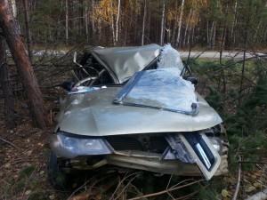 Автомобиль "Дэу Нексия", который 9 октября перевернулся в окрестностях с. Щелкун