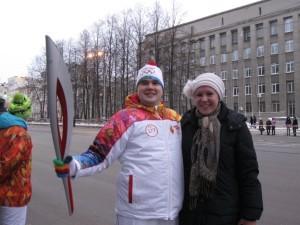 Николай Филинков, выпускник школы №23 тоже стал факелоносцем