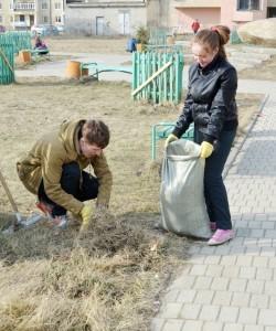 Субботник в сквере