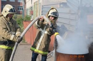 Пожарные учения в п. Бобровский