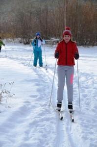 Школьницы Настя Ляхова и Аня Плюснина на тренировке