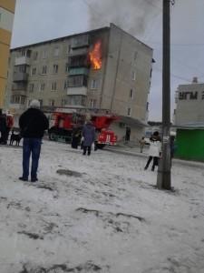 Пожар в микрорайоне