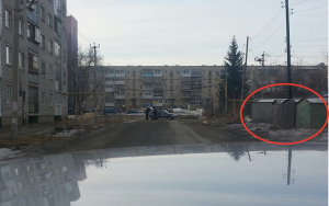 Гаражи, в которых нашли мину