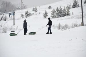 Катание на бубликах с горы Бесеновка