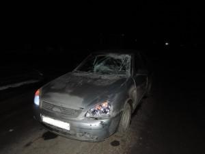 "Лада Приора" на месте ДТП