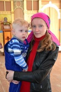 Ольга Хусниярова с сыном Данилом