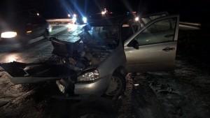 "Лада Калина" выехала на встречку и зацепила две машины