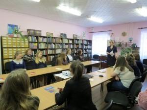 Е. Л. Дресвянкина на встрече со школьниками