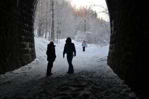 Сысертские туристы в Дидинском тоннеле