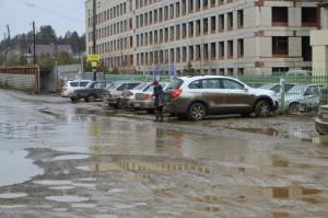 Грязь возле Сысертской больницы