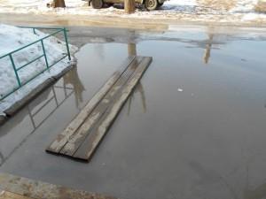 лужа у подъезда