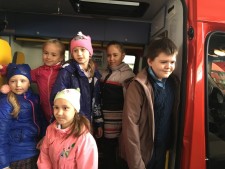 Школьники в гостях у пожарных