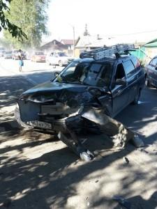 Фото вид тс ВАЗ-2111, на месте ДТП