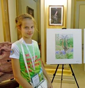 Александра Пермякова со своей конкурсной работой