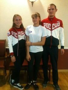 Снежана Глухова с Паралимпийскими чемпионами И. Кармаевой и В. Наумовым