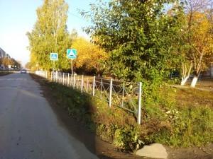 Ограждения у 23 школы в Сысерти