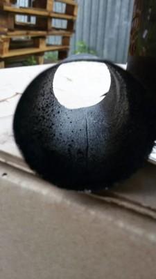 Фильтр, забитый торфом и вода