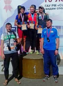 Андрей Вьюхин на пьедестале