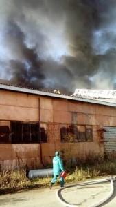 Пожар в локомотивном депо