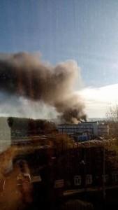 Пожар в локомотивном депо