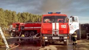 Пожар в локомотивном депо