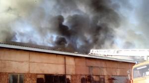 Пожар в локомотивном депо