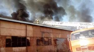 Пожар в локомотивном депо