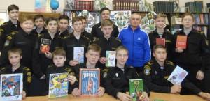 Встреча с футболистами в библиотеке