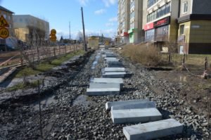 Благоустройство лужи на Коммуны