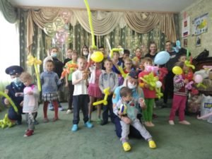 Пожарные и школьники